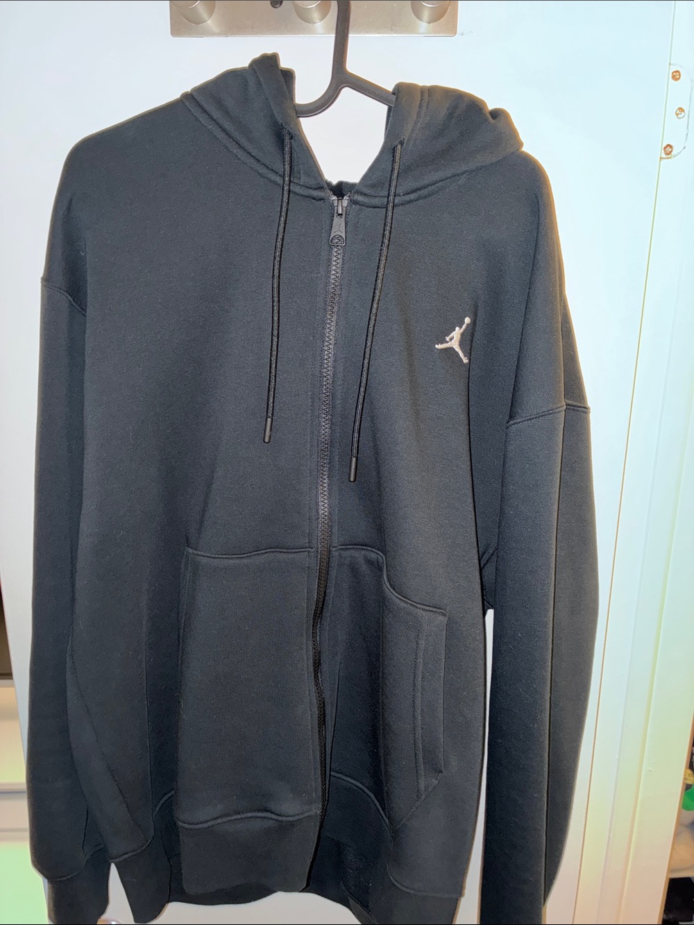 Jordan Black Full-Zip Hoodie with Small Jumpman Logo